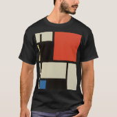 Mondriaanse samenstelling Moderne Abstracte schild T-shirt (Voorkant)