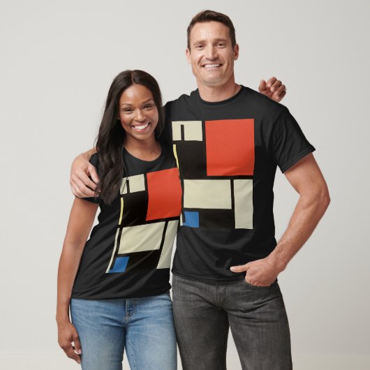 Mondriaanse samenstelling Moderne Abstracte schild T-shirt (Unisex)