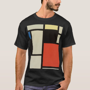 Mondriaanse samenstelling Moderne Abstracte schild T-shirt