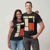 Mondriaanse samenstelling Moderne Abstracte schild T-shirt (Unisex)
