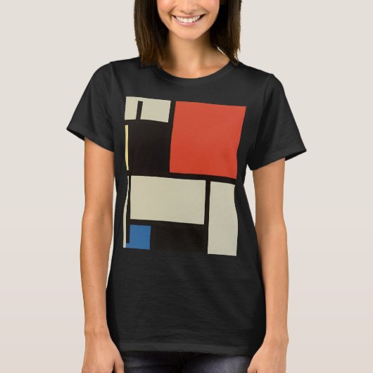 Mondriaanse samenstelling Moderne Abstracte schild T-shirt (Voorkant)