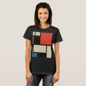 Mondriaanse samenstelling Moderne Abstracte schild T-shirt (Voorkant volledig)
