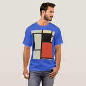 Mondriaanse samenstelling Moderne Abstracte schild T-shirt (Voorkant volledig)
