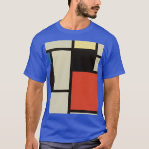 Mondriaanse samenstelling Moderne Abstracte schild T-shirt