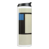 Mondriaanse samenstelling Moderne Abstracte schild Thermosbeker (Gedraaid links)