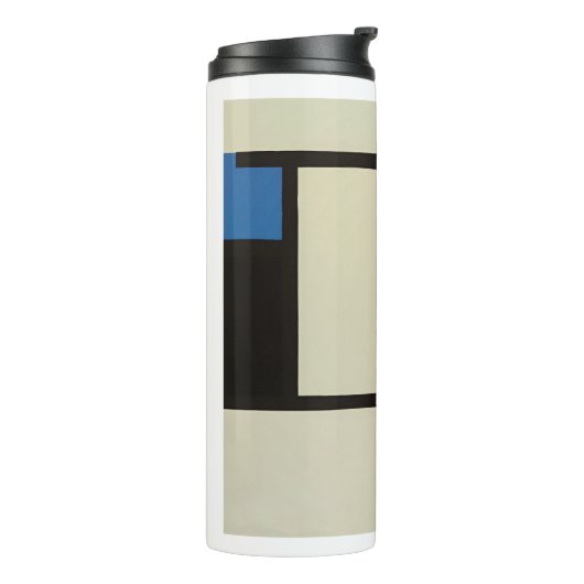 Mondriaanse samenstelling Moderne Abstracte schild Thermosbeker (Gedraaid links)
