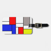 Mondriaanse stijl bagagelabel (Voorkant horizontaal)
