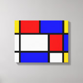 Mondriaanse stijl canvas afdruk (Voorkant)