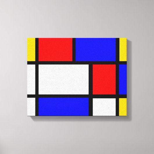 Mondriaanse stijl canvas afdruk (Voorkant)