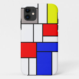 Mondriaanse stijl iPhone 11 hoesje