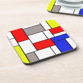 Mondriaanse stijl drankjes onderzetter (Linkerzijde)