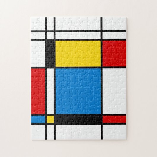 Mondriaanse stijl Geometric Fine Art Legpuzzel (Verticaal)