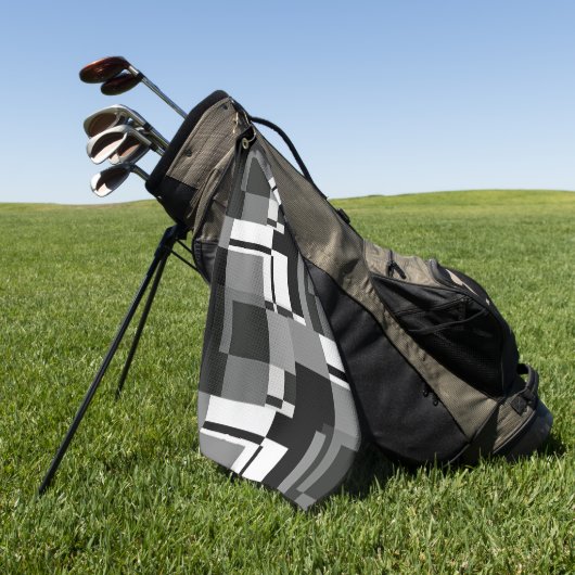 Mondriaanse stijl Grijze Abstracte Moderne Geometr Golfhanddoek (Groen)
