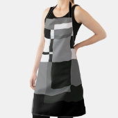 Mondriaanse stijl Grijze Abstracte Moderne Geometr Schort (Insitu)