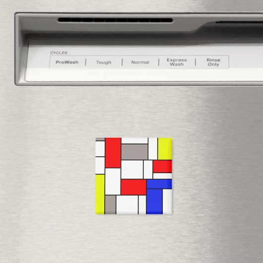 Mondriaanse stijl magneet (Insitu (Vaatwasser))