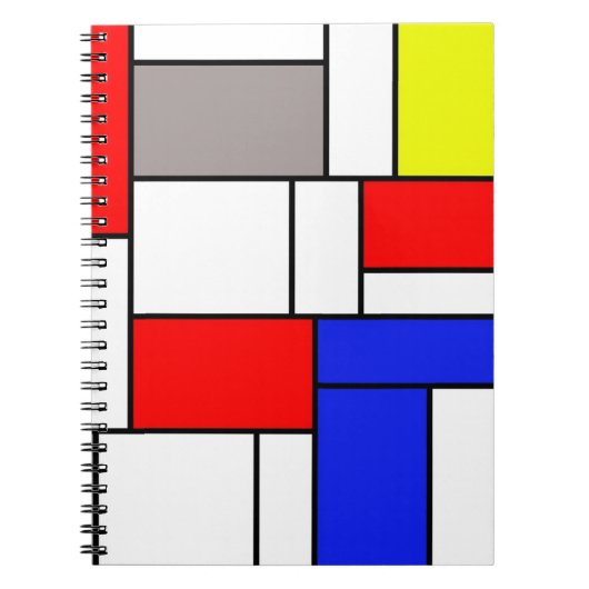 Mondriaanse stijl notitieboek (Voorkant)
