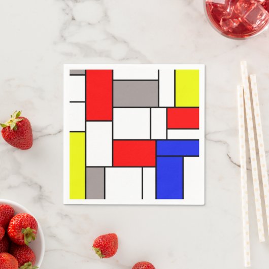 Mondriaanse stijl servetten (Insitu)