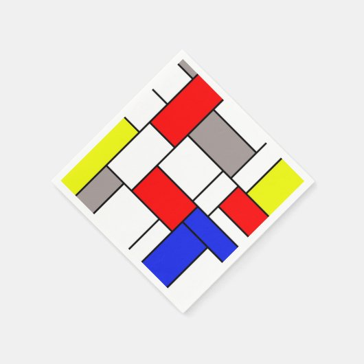 Mondriaanse stijl servetten (Hoek)