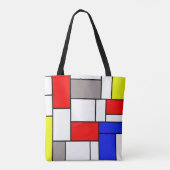 Mondriaanse stijl tote bag (Achterkant)