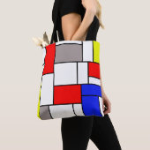 Mondriaanse stijl tote bag (Dichtbij)