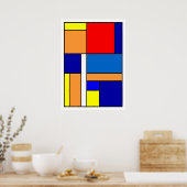 Mondrian #10 poster (Keuken)