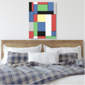 Mondrian #11 canvas afdruk (Insitu (Slaapkamer))
