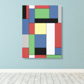 Mondrian #11 canvas afdruk (Insitu (Houten vloer))