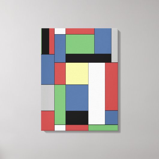 Mondrian #11 canvas afdruk (Voorkant)