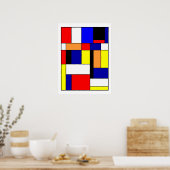 Mondrian #1 poster (Keuken)