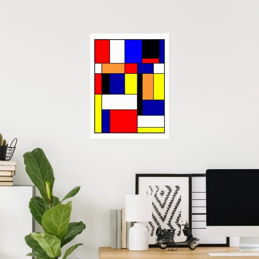 Mondrian #1 poster (Thuiskantoor)