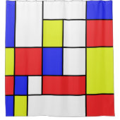 Mondrian #24 douchegordijn (Voorkant)