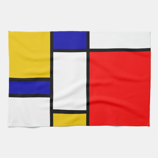 Mondrian 2 theedoek (Horizontaal)