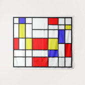 Mondrian #58 Grote Compositie Wandkleed (Voorkant (horizontaal))