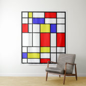 Mondrian #58 Grote Compositie Wandkleed (In situ)