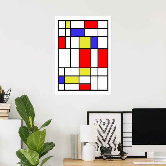 Mondrian #58 poster (Thuiskantoor)