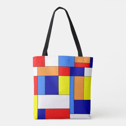 Mondrian #8 tote bag (Achterkant)