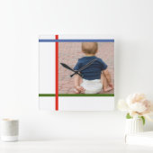 mondrian aanpasbare kleurenblok-baby muurklok vierkante klok (Huis)