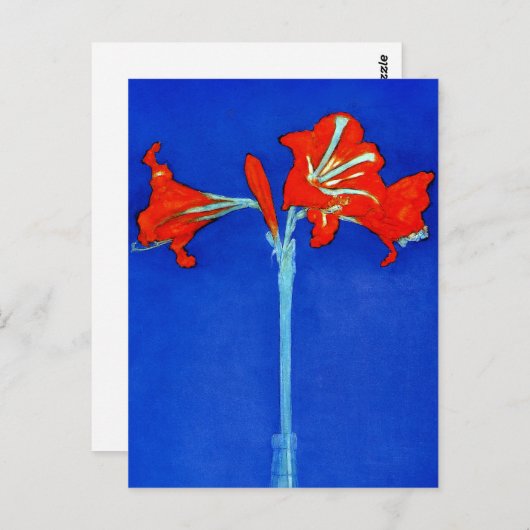 Mondrian Amaryllis Briefkaart (Voorkant / Achterkant)