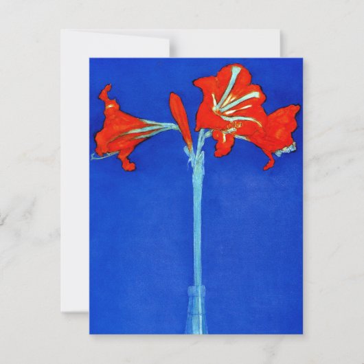 Mondrian Amaryllis Invitations Kaart (Voorkant)