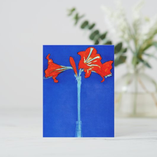 Mondrian Amaryllis Invitations Kaart (Staand voorkant)