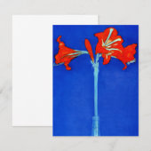Mondrian Amaryllis Invitations Kaart (Voorkant / Achterkant)