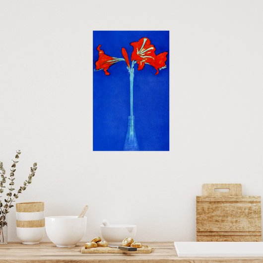 Mondrian Amaryllis Poster (Keuken)