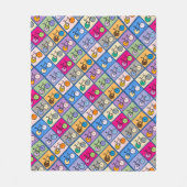 Mondrian Art Bicycle Box Pattern Blanket Fleece Deken (Voorkant)