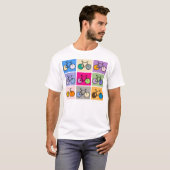 Mondrian Art Bicycle T-shirt (Voorkant volledig)