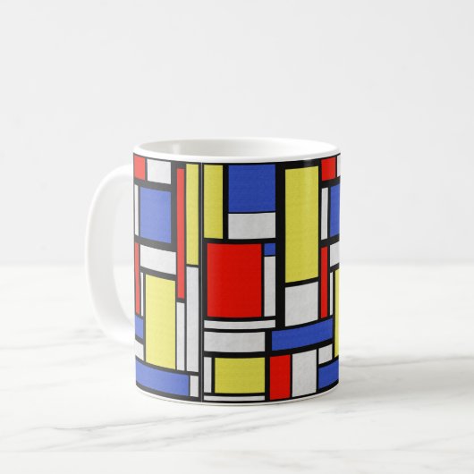 Mondrian Art Koffiemok (Voorkant links)