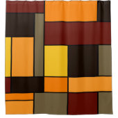 Mondrian Autumn Douchegordijn (Voorkant)