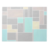 Mondrian Blauwgroen Brown Black Print Notitieblok (Voorkant)