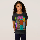 Mondrian Bloem Grafisch Ontwerp Abstractie T-shirt (Voorkant volledig)