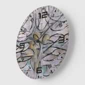 Mondrian Bloom Abstract Art Wall Clock Grote Klok (Hoek)