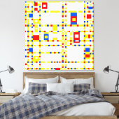 MONDRIAN - BROADWAY BOOGIE WOOGIE - 1942-1943 - CANVAS AFDRUK (Insitu (Slaapkamer))